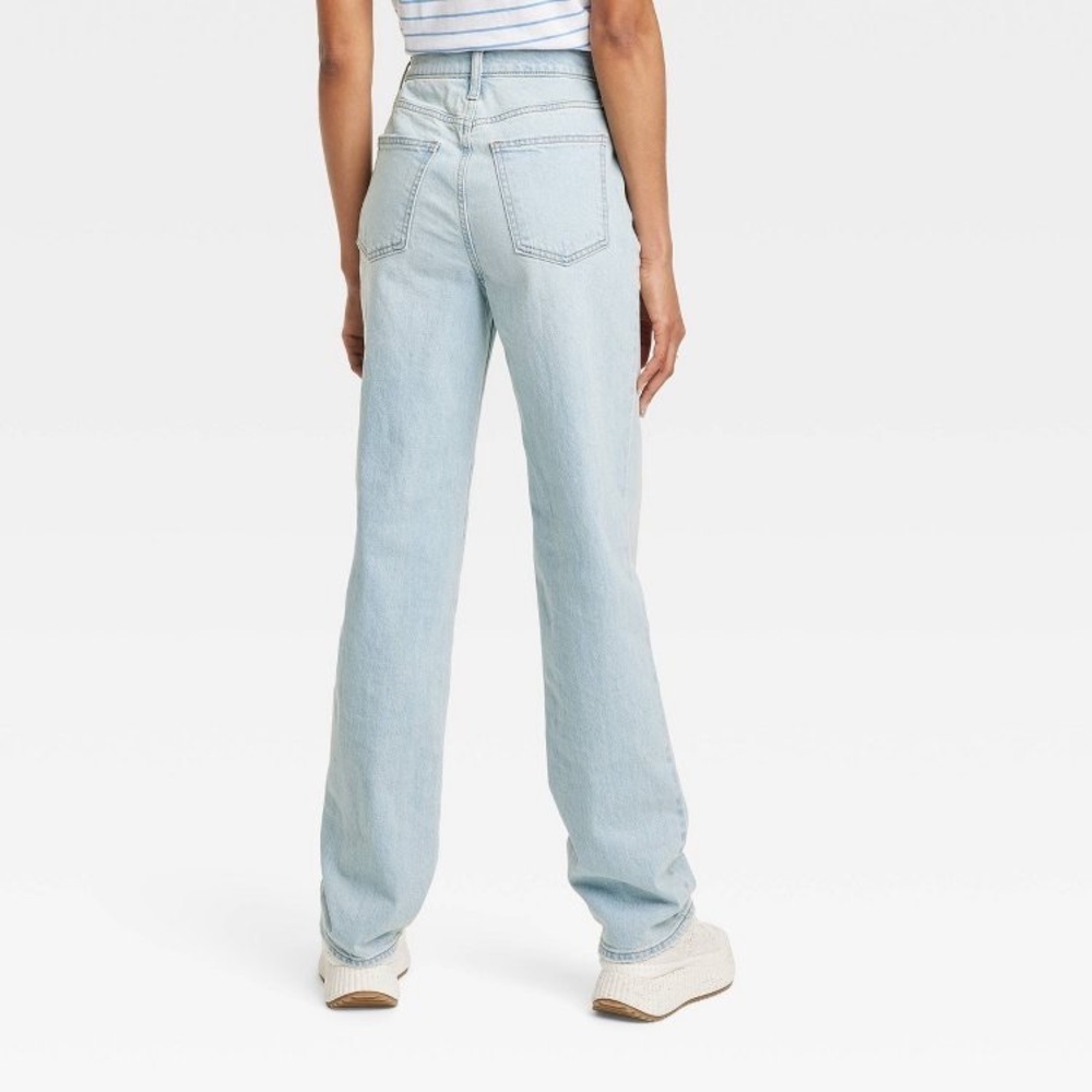 UNIVERSAL THREAD Jean 90’s Straight size 17 HIGH RISE light wash denim stretch - Picture 8 of 8